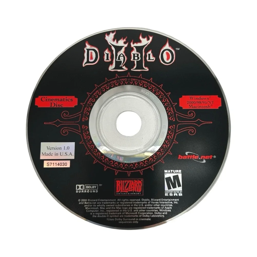 Diablo II 2 &‎ Lord of Destruction Expansion Set PC Mac Blizzard Discs Manuals